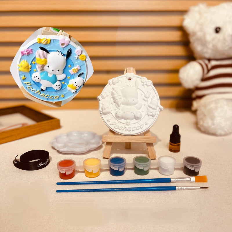 SG DIY Plaster Painting Kit /Children's DIY Handcrafted Graffiti - Sanrio Plaster Aroma Diffuser Plaque