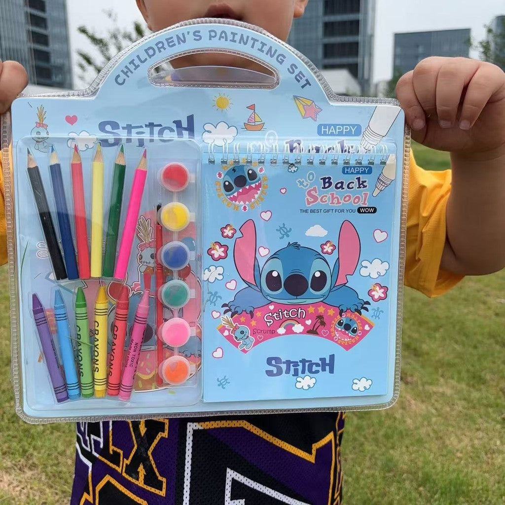 SG Children's Painting Set Stationery Gift Box Cartoon Drawing Book Goodie Bag Kids Birthday Party Gift Set