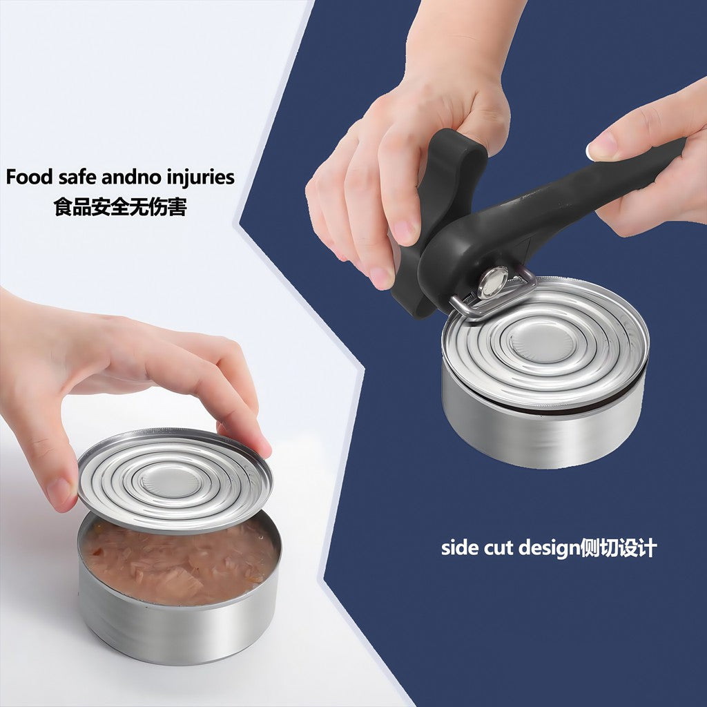Safe Cut Can Opener Stainless Steel Smooth Edge Can Opener Manual Can Opener Jar Opener