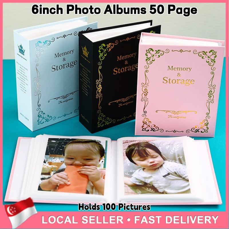 SG Photo Albums 4x6 Pictures 50 Page Holds 100 Pictures Photobook for Valentines Day, Anniversary, Vacations Wedding