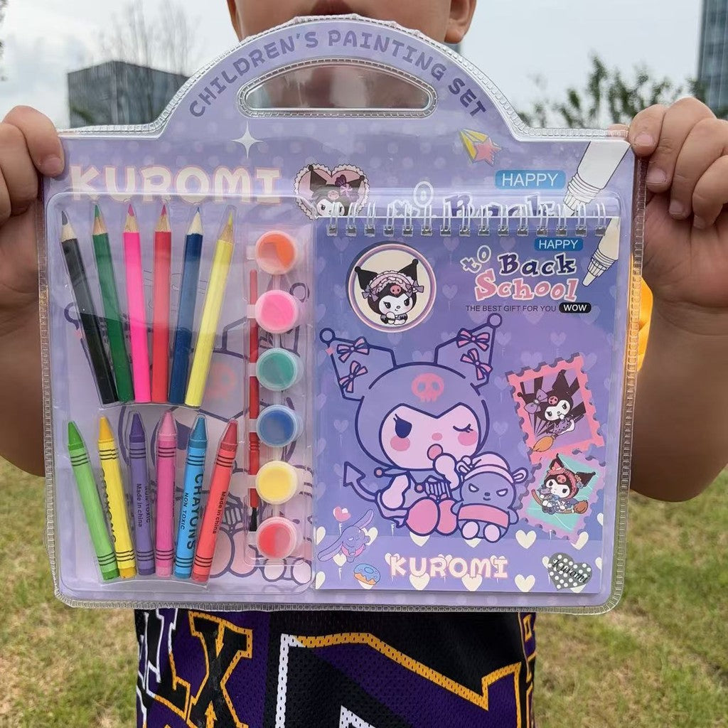 SG Children's Painting Set Stationery Gift Box Cartoon Drawing Book Goodie Bag Kids Birthday Party Gift Set