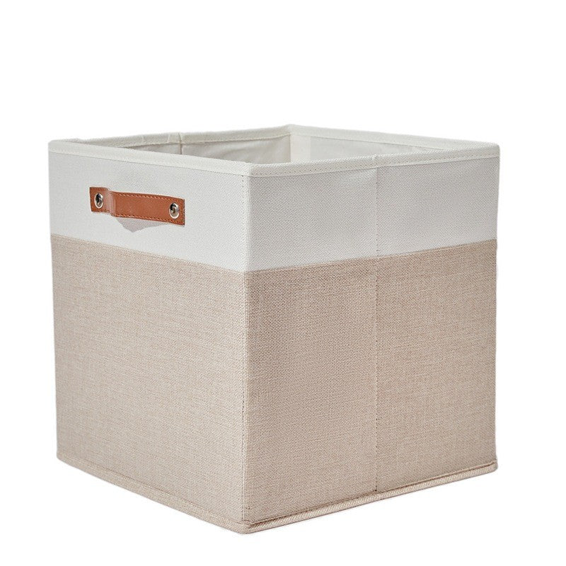 Tas Cloth Folding Storage Basket KALLAX Linen Household Toys Clothing Storage Box with Handle
