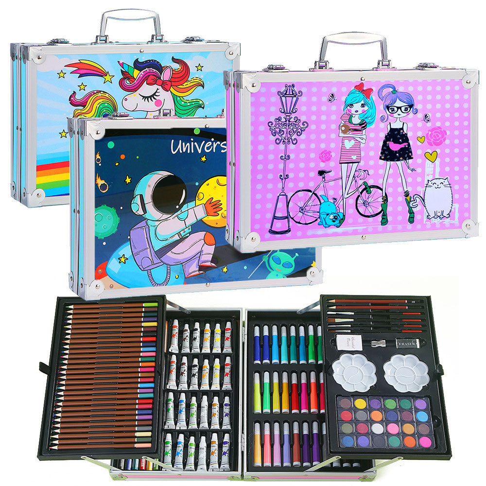 145 brush set, acrylic watercolor pen, children's color pen gift box, art painting stationery supplies