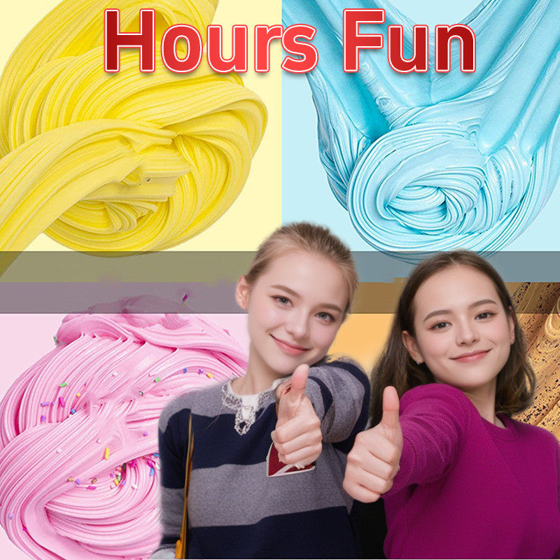 12 color butter mud slime set, slime cotton mud puff glue, color mud foaming clay