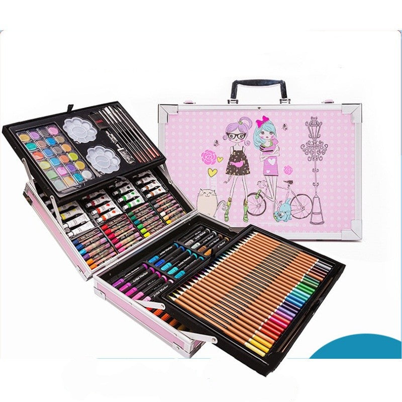 145 brush set, acrylic watercolor pen, children's color pen gift box, art painting stationery supplies