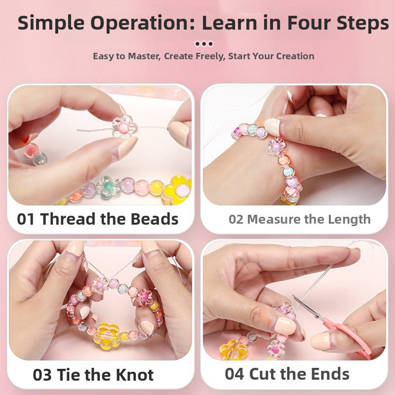 SG Kids DIY Bead Stringing Kit Crystal Bracelet/Necklace/Hand Pendant / Acrylic Puzzle Toys
