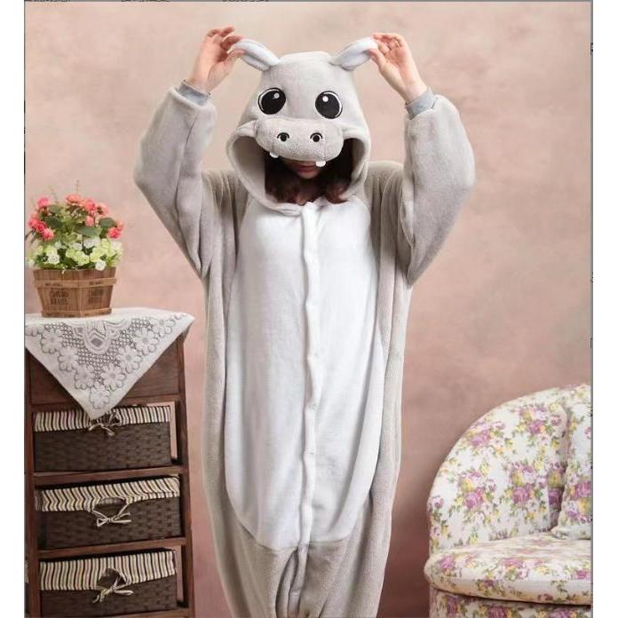 SG Cartoon Animal Costume Pajamas Cosplay Halloween Christmas Sleepwear Jumpsuit Homewear