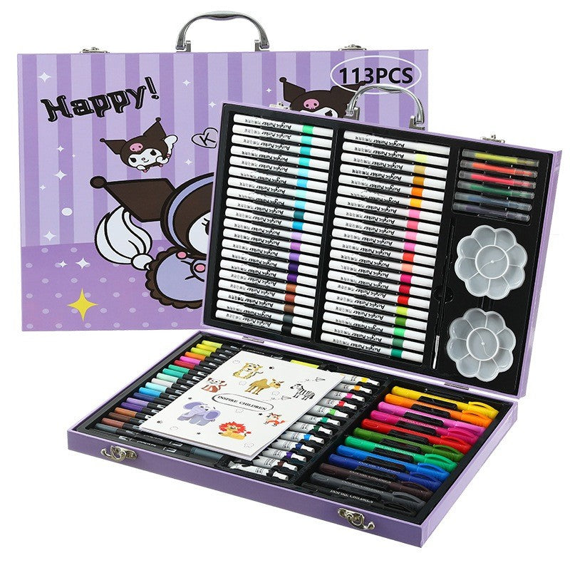 145 brush set, acrylic watercolor pen, children's color pen gift box, art painting stationery supplies