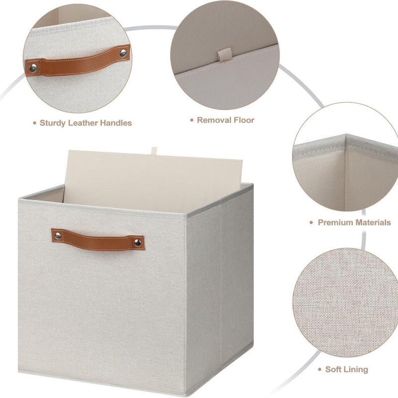 Tas Cloth Folding Storage Basket KALLAX Linen Household Toys Clothing Storage Box with Handle