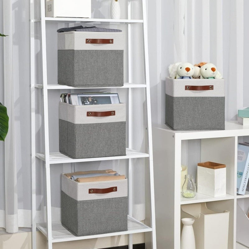 Tas Cloth Folding Storage Basket KALLAX Linen Household Toys Clothing Storage Box with Handle