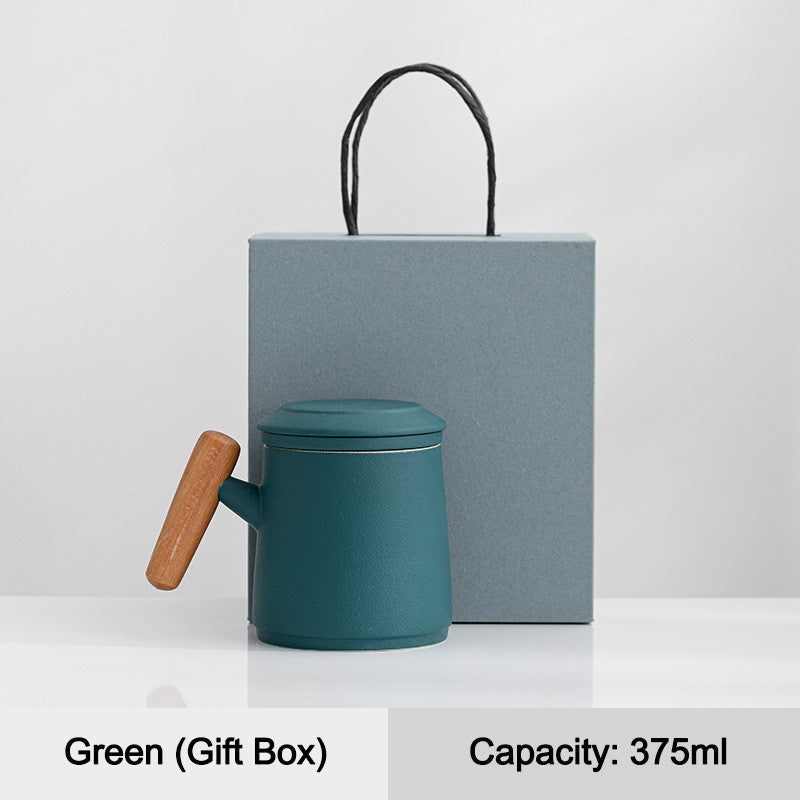 SG Specool® Tea Cup Gift Box Set Ceramic Mug Gift Set Tea Water Separation Cup Present Souvenirs Friends Father Gifts