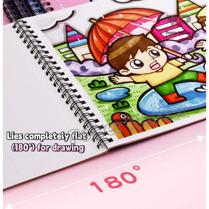 A4 Sketch Book Drawing Pad Spiral Bound 30 Sheets Thick Paper Art Sketchbook for Kids School Supplies