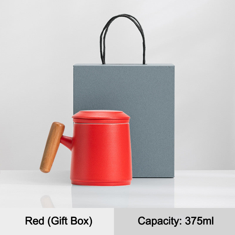 SG Specool® Tea Cup Gift Box Set Ceramic Mug Gift Set Tea Water Separation Cup Present Souvenirs Friends Father Gifts