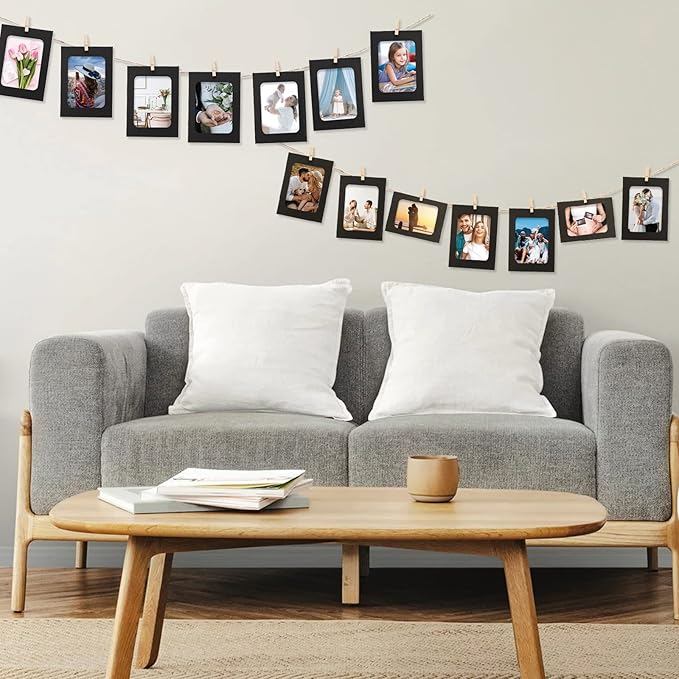 SG STOCK 10pcs/set Paper Frames with Clips 3 Inch Cardboard Photo Frames DIY Photo Holders Hanging Display Kit for Home