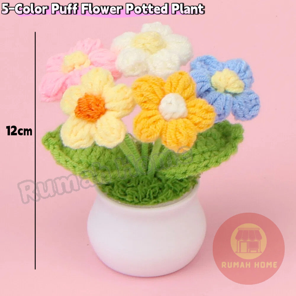 Crochet Sunflower Mini Potted Flower Handmade Decor Office Desk Car Decor Gift for Women Teachers Birthday Christmas