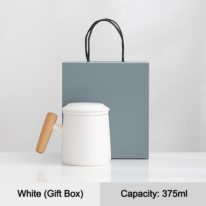 SG Specool® Tea Cup Gift Box Set Ceramic Mug Gift Set Tea Water Separation Cup Present Souvenirs Friends Father Gifts