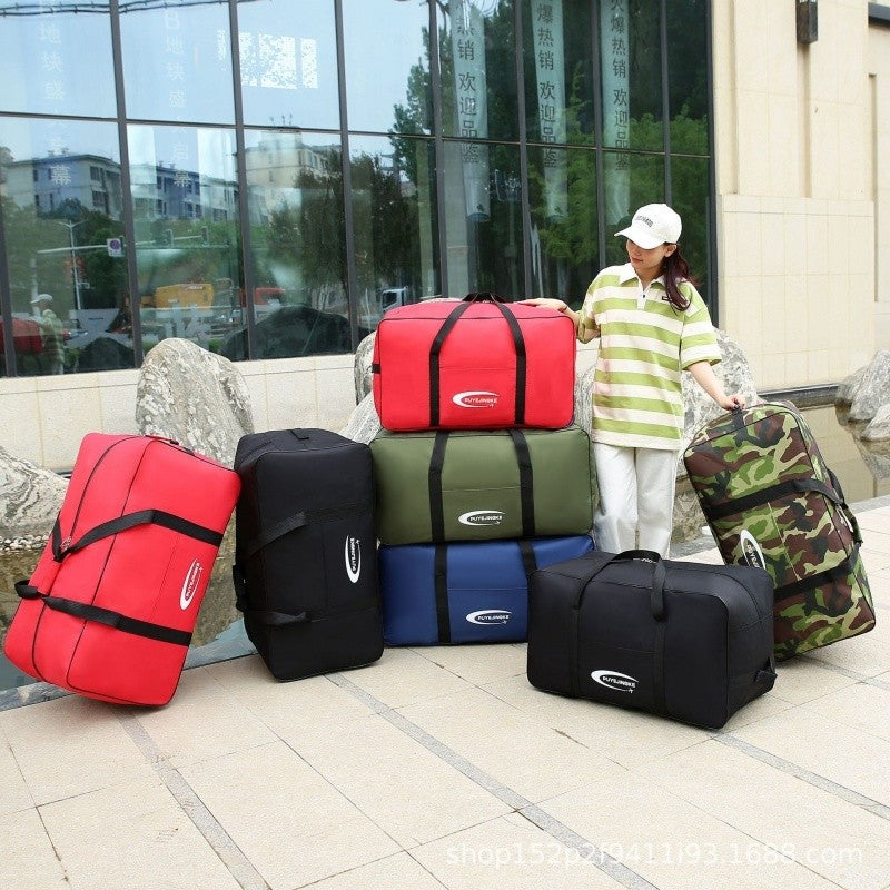 Tas Large-capacity Travel Bag with Wheels Oxford Cloth Foldable Luggage beg Duffle Weekender Bag