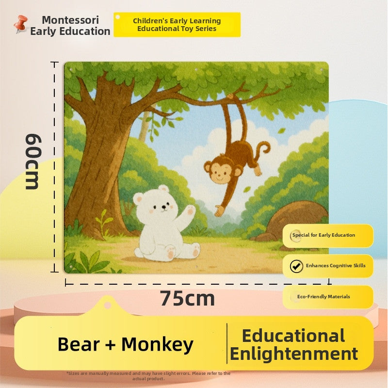 SG  Baby Montessori Early Education Smart Toy Board - Fruit Picking Fun Learning Board Toddler Birthday Gifts
