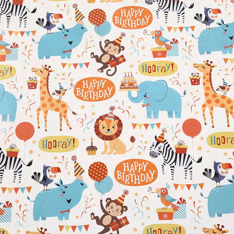 Birthday Wrapping Paper /Gift Wrappers for Holiday Kids Gift Box Packaging Paper/Card / Ribbon