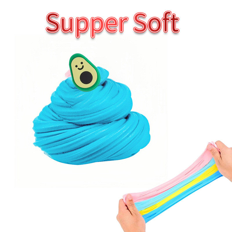 12 color butter mud slime set, slime cotton mud puff glue, color mud foaming clay