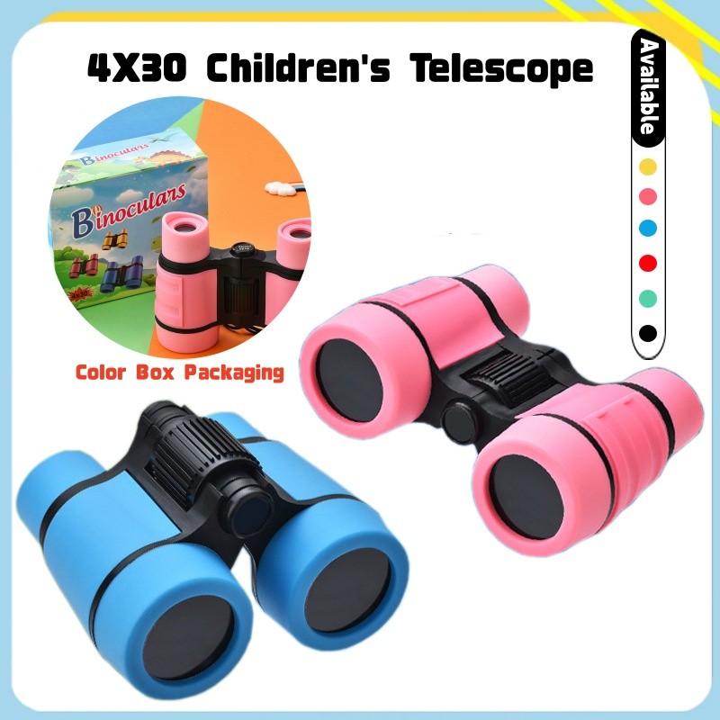 4X30 Children's Binocular Telescope - Color Rubber Handle Anti-Slip Children's Toys Outdoor Games Toys