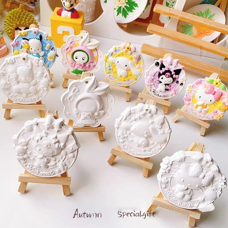 SG DIY Plaster Painting Kit /Children's DIY Handcrafted Graffiti - Sanrio Plaster Aroma Diffuser Plaque