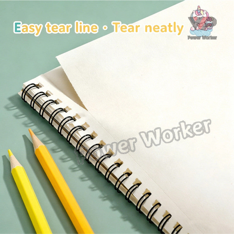 A4 Sketch Book Drawing Pad Spiral Bound 30 Sheets Thick Paper Art Sketchbook for Kids School Supplies