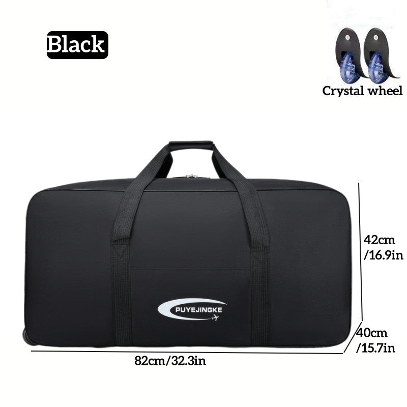 Tas Large-capacity Travel Bag with Wheels Oxford Cloth Foldable Luggage beg Duffle Weekender Bag