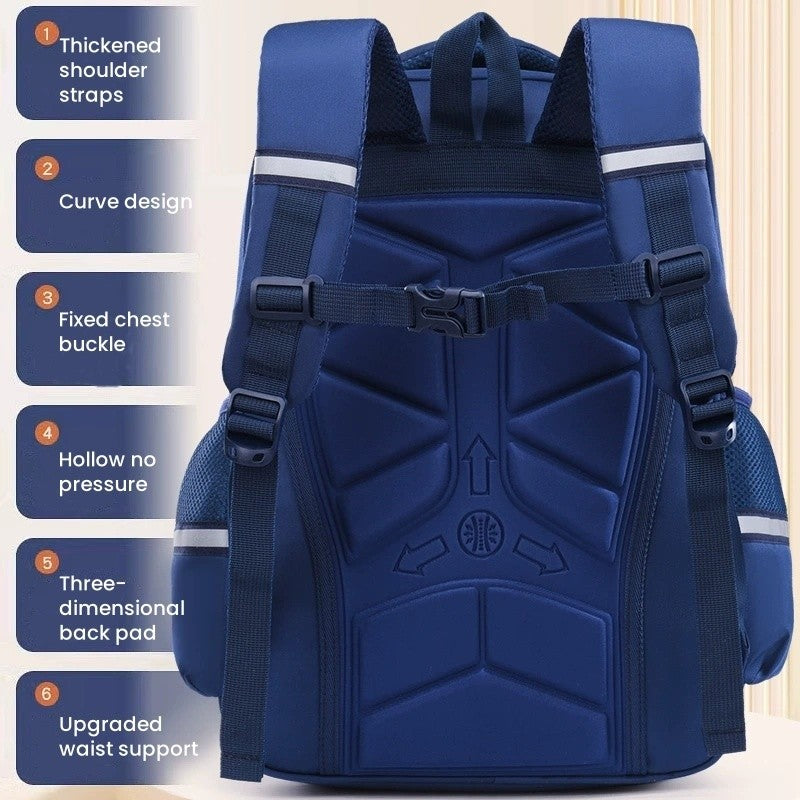 Tasbag Kids School Bag Ergonomic School Backpack for Grades 1-6