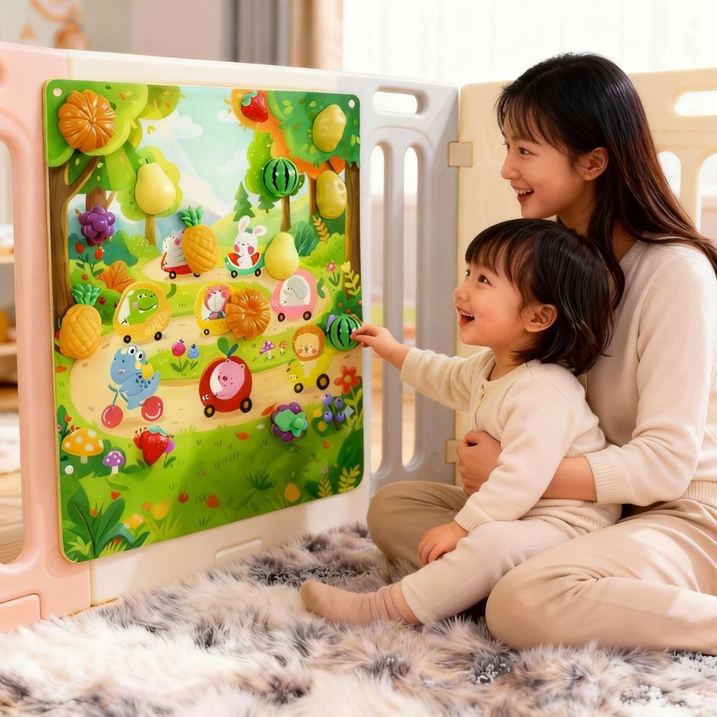 SG  Baby Montessori Early Education Smart Toy Board - Fruit Picking Fun Learning Board Toddler Birthday Gifts