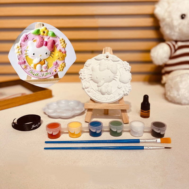 SG DIY Plaster Painting Kit /Children's DIY Handcrafted Graffiti - Sanrio Plaster Aroma Diffuser Plaque