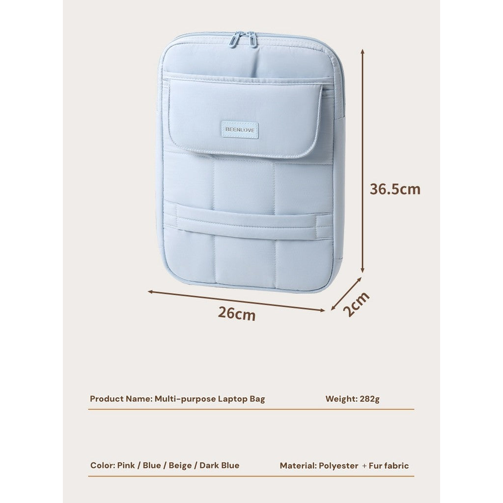 Tas Korean-style Single Shoulder Bag Commuting iPad Protection Case Portable 14''/15'' Laptop Bag