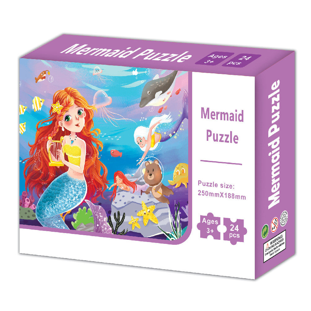 24PCS Kids Jigsaw Puzzle – Mini Educational Puzzle Toy for Ages 4–8, Travel & Birthday Party Favor Bag Gift