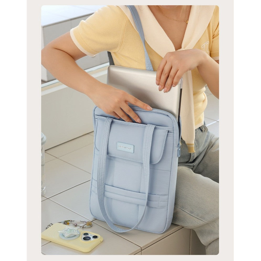 Tas Korean-style Single Shoulder Bag Commuting iPad Protection Case Portable 14''/15'' Laptop Bag