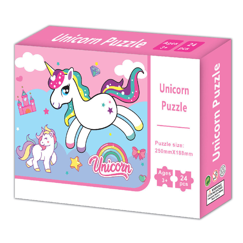 24PCS Kids Jigsaw Puzzle – Mini Educational Puzzle Toy for Ages 4–8, Travel & Birthday Party Favor Bag Gift