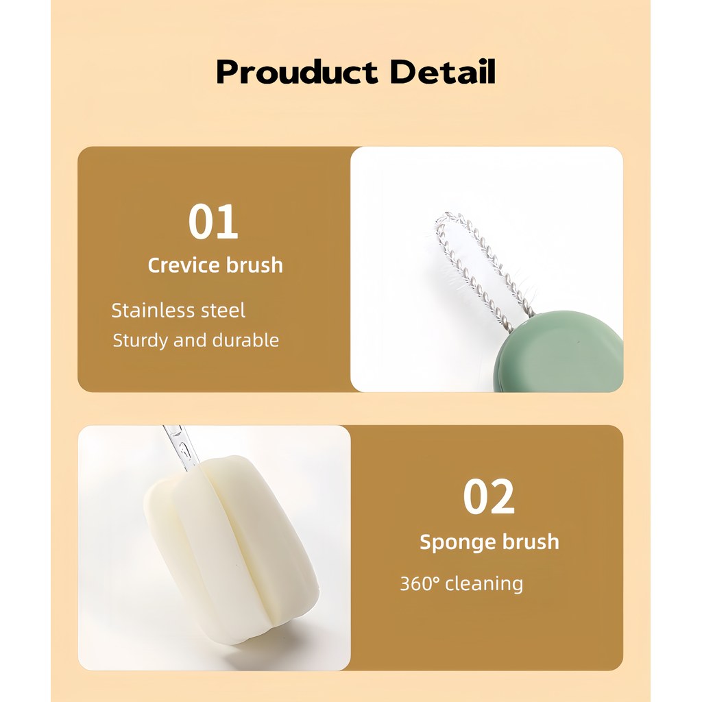 5 in 1 Cup  Brush Foam Sponge Brush Cleaner Milk Bottle Glass Cup Home Cleaning Kitchen Tools