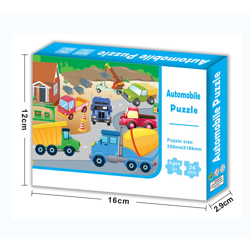 24PCS Kids Jigsaw Puzzle – Mini Educational Puzzle Toy for Ages 4–8, Travel & Birthday Party Favor Bag Gift