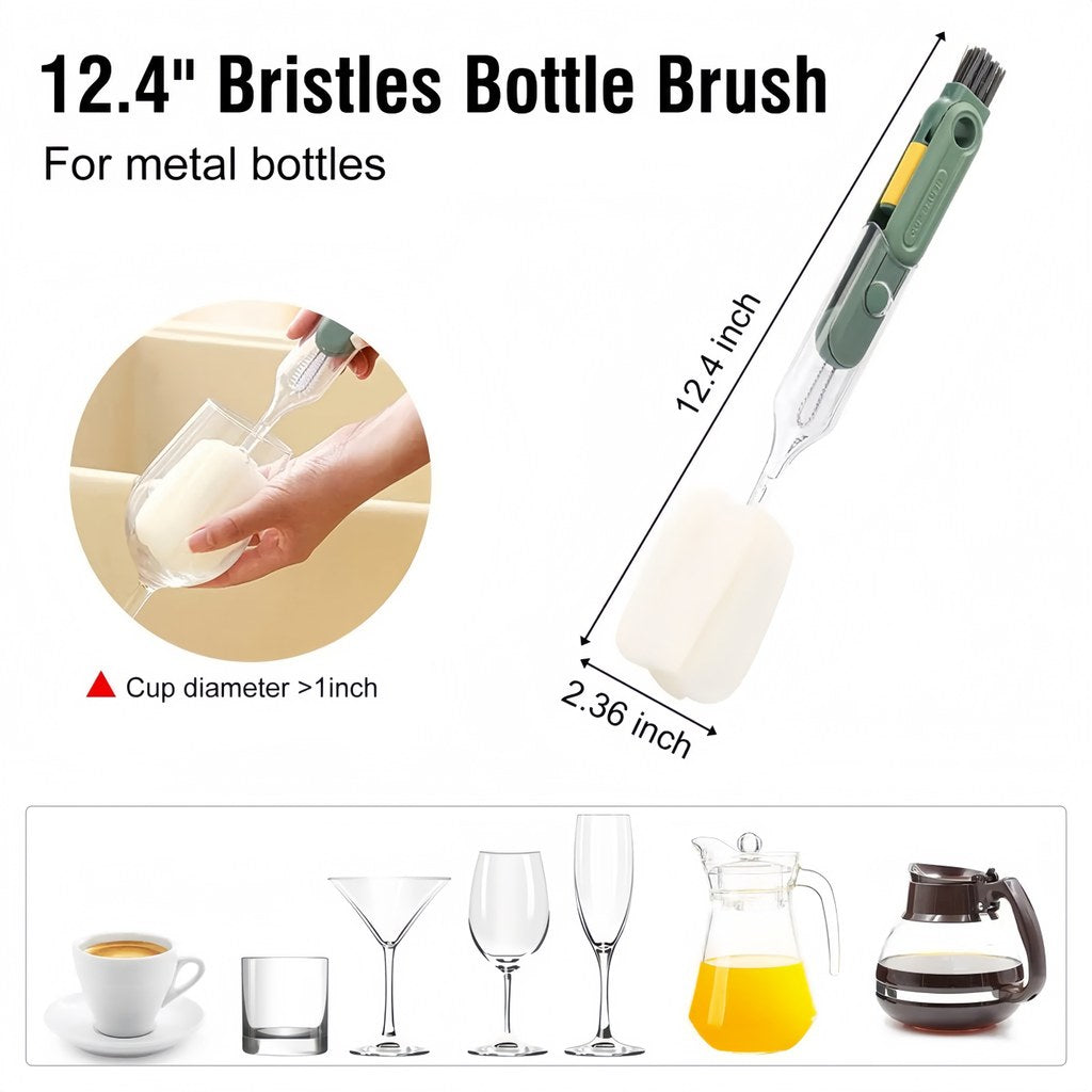 5 in 1 Cup  Brush Foam Sponge Brush Cleaner Milk Bottle Glass Cup Home Cleaning Kitchen Tools