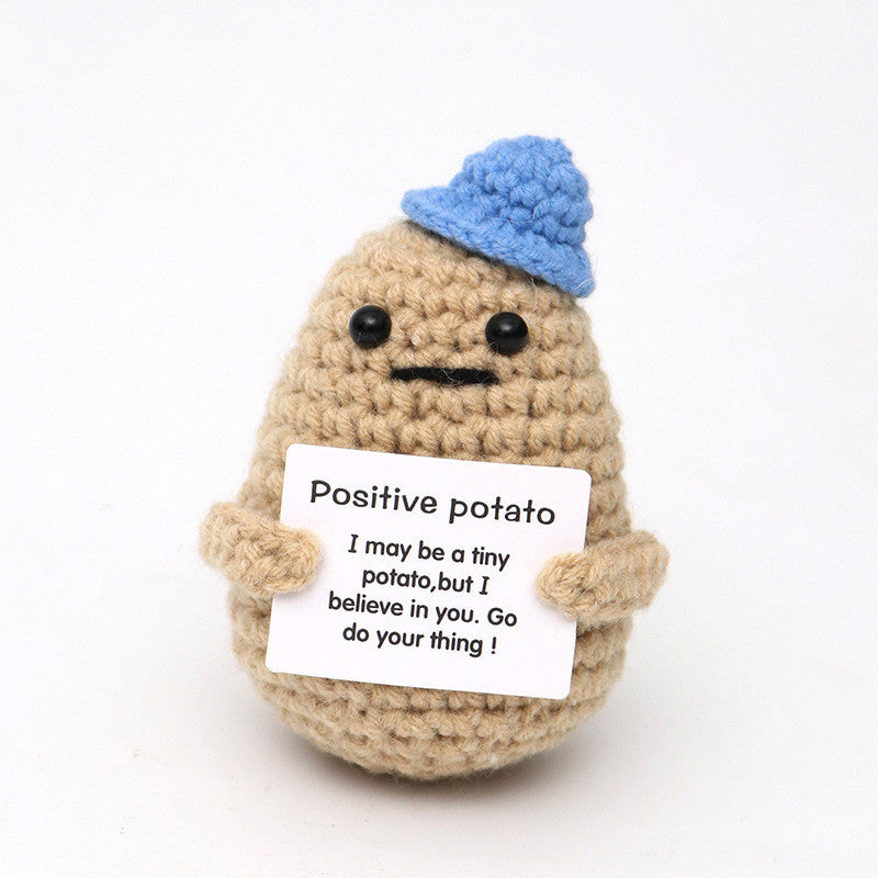 Emotional Support Crochet Doll Toys Positive Potatoes Crochet Hand-knitted Small Gift Christmas Gift