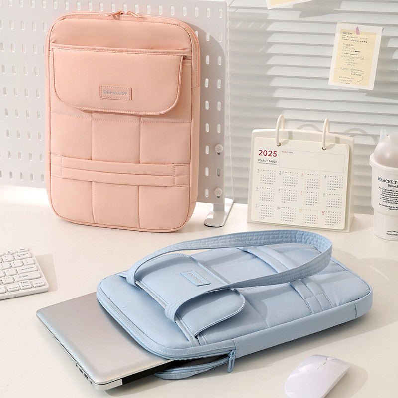Tas Korean-style Single Shoulder Bag Commuting iPad Protection Case Portable 14''/15'' Laptop Bag