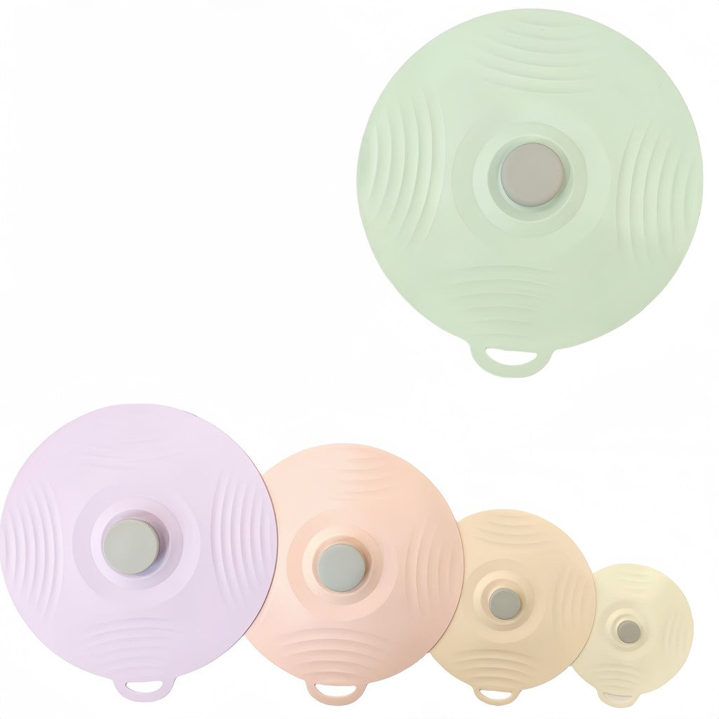 5pcs Silicone Bowl Lids 5 Sizes Reusable Sealed Suction Lids Heat Resistant Oil Shield