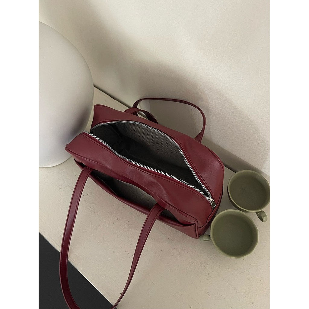 Tas Korean style large-capacity shoulder bag Lady's vintage underarm bag Versatile tote bag