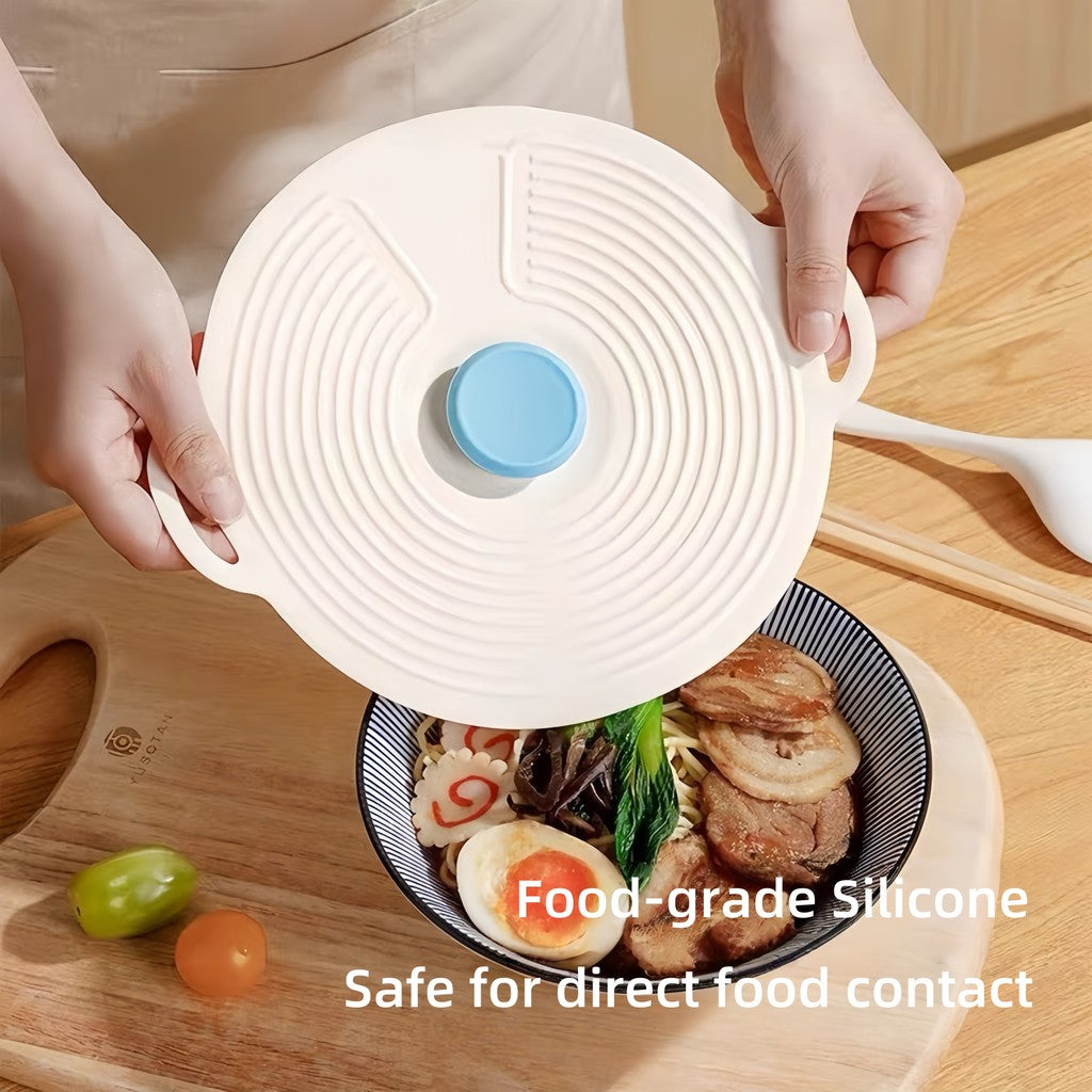 5pcs Silicone Bowl Lids 5 Sizes Reusable Sealed Suction Lids Heat Resistant Oil Shield