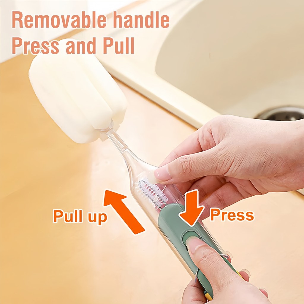 5 in 1 Cup  Brush Foam Sponge Brush Cleaner Milk Bottle Glass Cup Home Cleaning Kitchen Tools
