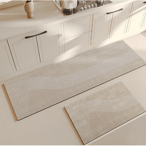EmmAmy 2pcs/set Anti-slip Kitchen Floor Mat Simple Style Diatom Mud Mat Household Absorbent Carpet