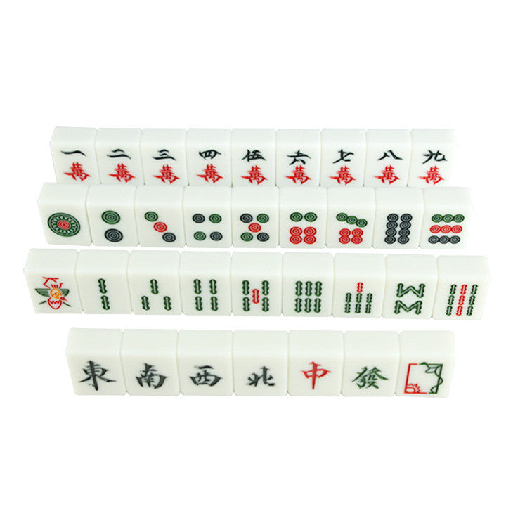 168Pcs 36mm Singapore Mahjong Tiles Set | with Animal Cards Portable | CNY Family Gathering Party Travel Board Game Gift