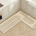 EmmAmy 2pcs/set Anti-slip Kitchen Floor Mat Simple Style Diatom Mud Mat Household Absorbent Carpet