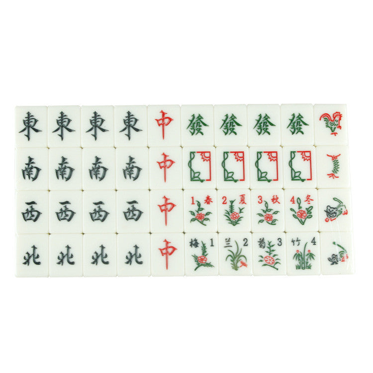 168Pcs 36mm Singapore Mahjong Tiles Set | with Animal Cards Portable | CNY Family Gathering Party Travel Board Game Gift