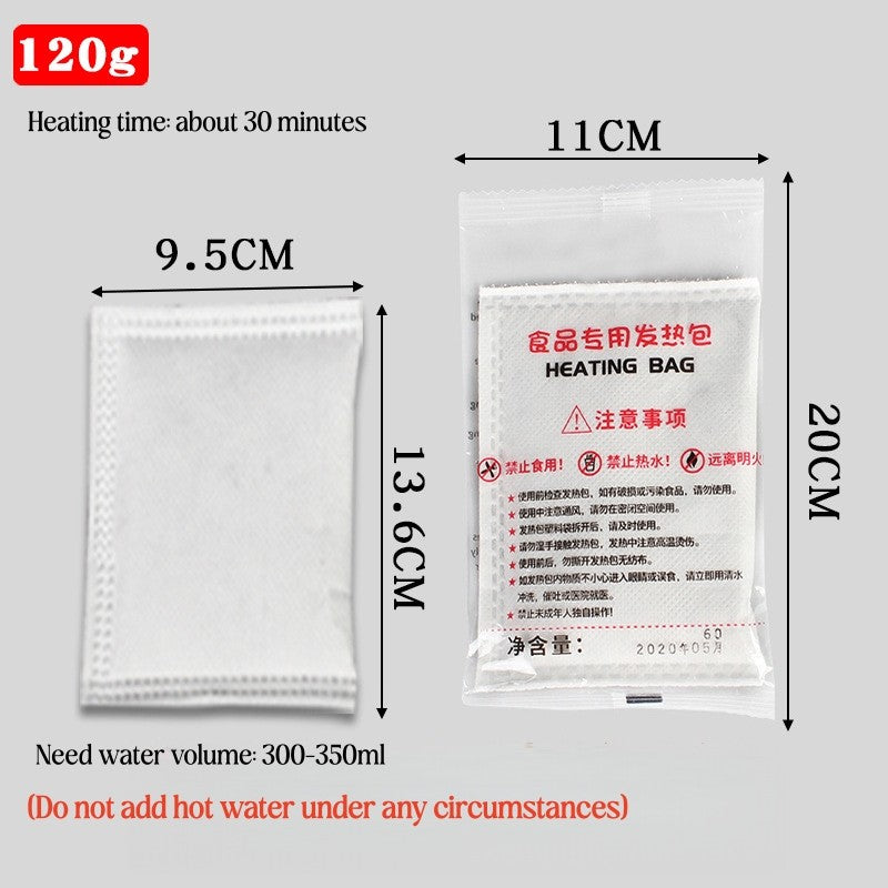 120g Disposable Self-Heating Pack Lunch Heating Pack 1PC Continuously Heats for 30min