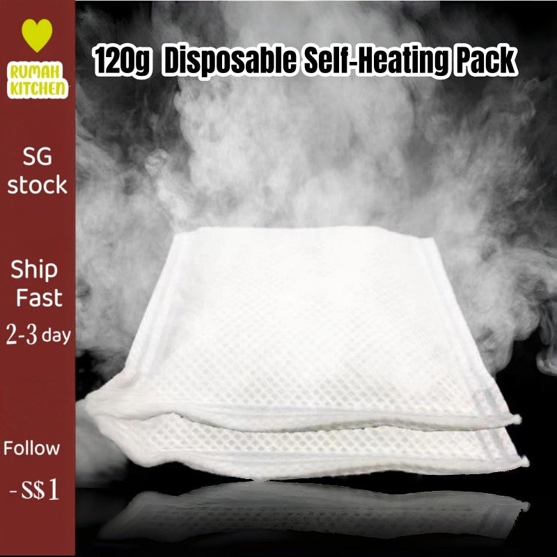 120g Disposable Self-Heating Pack Lunch Heating Pack 1PC Continuously Heats for 30min
